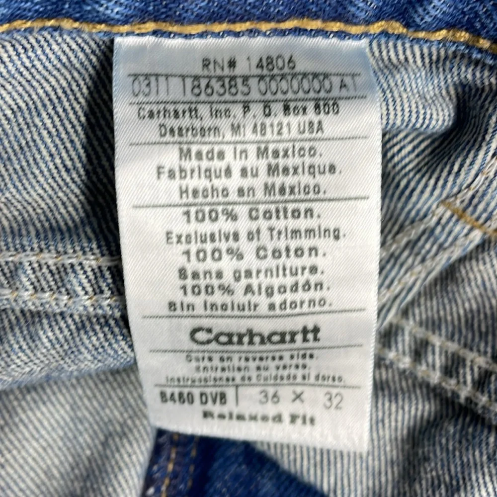 Men’s Carhartt B460 Relaxed Fit blue Jeans 36W x 32L